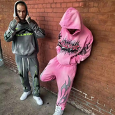 Custom Hell Star Heavyweight French Terry 100% Cotton DTG Printing Sun Faded Acid Washed Stone Washed Men Hoodies Sweatsuits