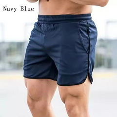 Men Running Shorts Bodybuilding Muscle Training Sportswear Exercise Gym Shorts