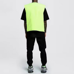 Fashion wholesale custom mens sleeveless neon utility cargo vest vintage gilet