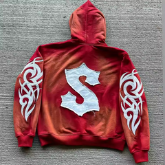 500gsm heavyweight Custom design street wear distressed sun faded men tracksuit