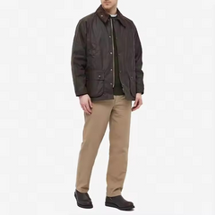 Waxed Jackets Corduroy Collar Custom 100% Cotton Men 100% Cotton Zip Closure & Storm Flap