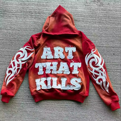 500gsm heavyweight Custom design street wear distressed sun faded men tracksuit