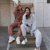 Ladies 2 Piece Set Womens Hoodies Joggers Long Sleeve Sweatpants And Hoodie Set
