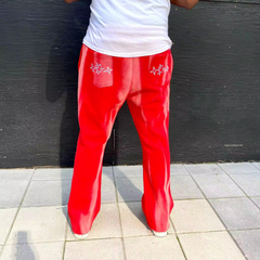 OEM custom flared sweatpants cotton nylon flare track pants men jogger pants flare sweat pants men