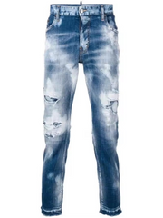 wholesale jeans pent new style skater bleached relaxed jeans men