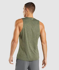 Men's Gym Sports 100% Polyester Exercise Men Straight Hem Slim Marl Sleave Less Tanktops Tank Tops Muscle Tee Sando For Men