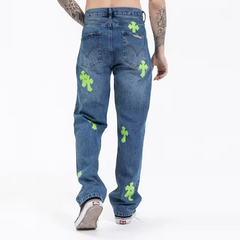 2021 Stylish Flare Male Skinny Regular Fit Gent Black Skiny Damage Cargo Patchwork Maong Men's Jeans Stacked Denim Pants For Men