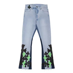 Mens Wear Loose Fit Pantalon Jogger Skiny Graphic Skinny Stretch Denim Flared Bellbottom Bell Bottom Bootcut Jeans For Men Mans