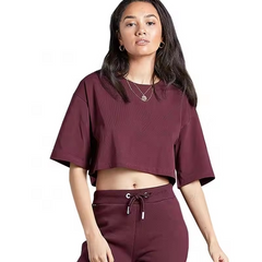 Remeras De Algodon Peruano Mujer Dama Femenino Lisas Personalizadas Roja Premium