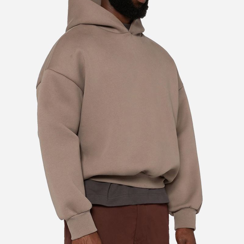 plain thick 500 400gsm boxy Blank Hoodie Mens Cotton Oversized Fleece Custom Hoodie Manufacturer Heavyweight Cropped Hoodie