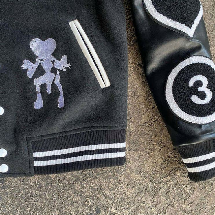 OEM Custom Motorcycle Baseball Letterman Varsity Jacket Oem Custom Coat Embroidery Logo Pu Leather Bomber Varsity Jacket For Men