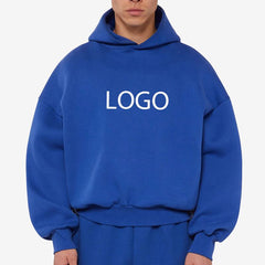 plain thick 500 400gsm boxy Blank Hoodie Mens Cotton Oversized Fleece Custom Hoodie Manufacturer Heavyweight Cropped Hoodie