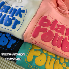 High Quality 100% Cotton Oem Your Brand Tshirt Custom 3D Foam Puff Print Logo Unisex Short Sleeve Men's Plus Size Tee T-shirts