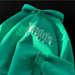 High Quality Cotton Drawstring Drop Shoulder Fleece Hoodie Streetwear Puff Print Hoodie Rib Design Bottom Custom Logo Hoodie