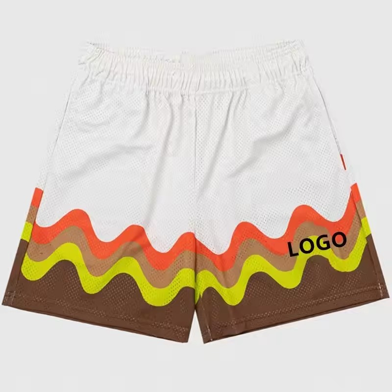 OEM Summer Custom Logo High Quality Basketball Polyester Gym Workout Sublimation Pocket Men's Mesh Shorts