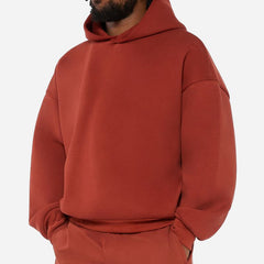 plain thick 500 400gsm boxy Blank Hoodie Mens Cotton Oversized Fleece Custom Hoodie Manufacturer Heavyweight Cropped Hoodie