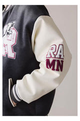 OEM 100% Wool Winter Plus Size Baseball Team Mens Jacket Custom Embroidery Varsity Jacket  Lettermen Jacket For Men