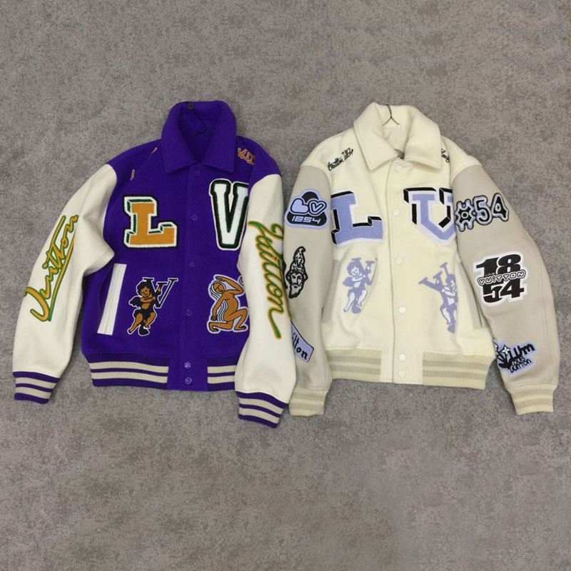 Custom Chenille Embroidery Patch Baseball Jackets Vintage Letterman Varsity Jackets For Men