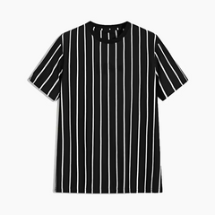 Cool Striped Design Quality Slim Fit Plain Blanks Polyester Color Full Sublimation Camisetas 3d Printed T Shirt For Men