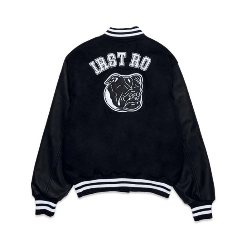 OEM custom high quality chenille embroidery leather sleeves baseball bomber letterman varsity jacket for men