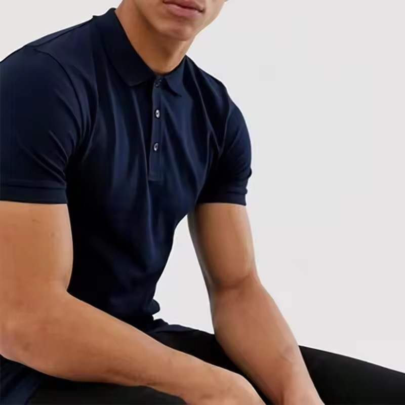 Customized Wholesale Men Muscle High Quality Golf Polo Shirt Slim Fit