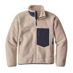 Custom Wholesale Polar Fleece Plush Zip Up Thicken Coat Embroidery Plus Size Men's Unisex Winter Cardigan Sherpa Fleece Jacket