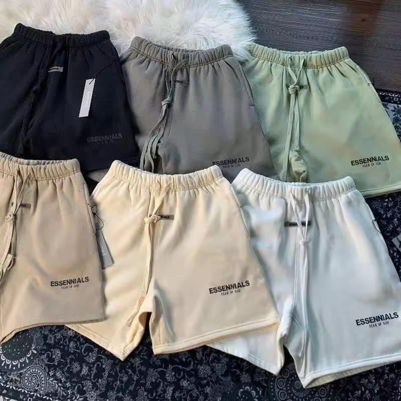 Hot selling style high quality shorts reflective french terry cotton shorts men