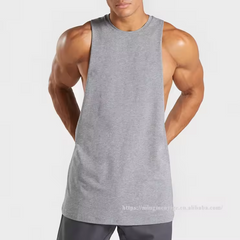 Custom Wholesale Fitness Sports Workout Gym Clothing Tank Top Bodybuilding Stringer Vest Custom Cotton Gym Mens Running Singlet