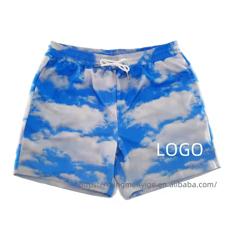 High Quality Custom Logo Summer Printed Mesh Gym Shorts Men Sports swim beach Polyester Sublimation basketball Mesh Shorts