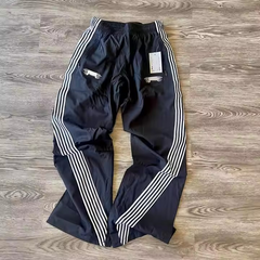 Custom design OEM men Straight Leg Ribbon running man track pants