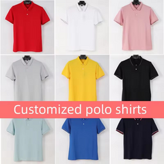 Wholesale 2024 Men's Custom Logo Embroidery Printed 100% Cotton Polyester Slim Fit Women Collar Cheap Plain Golf Polo Shirt