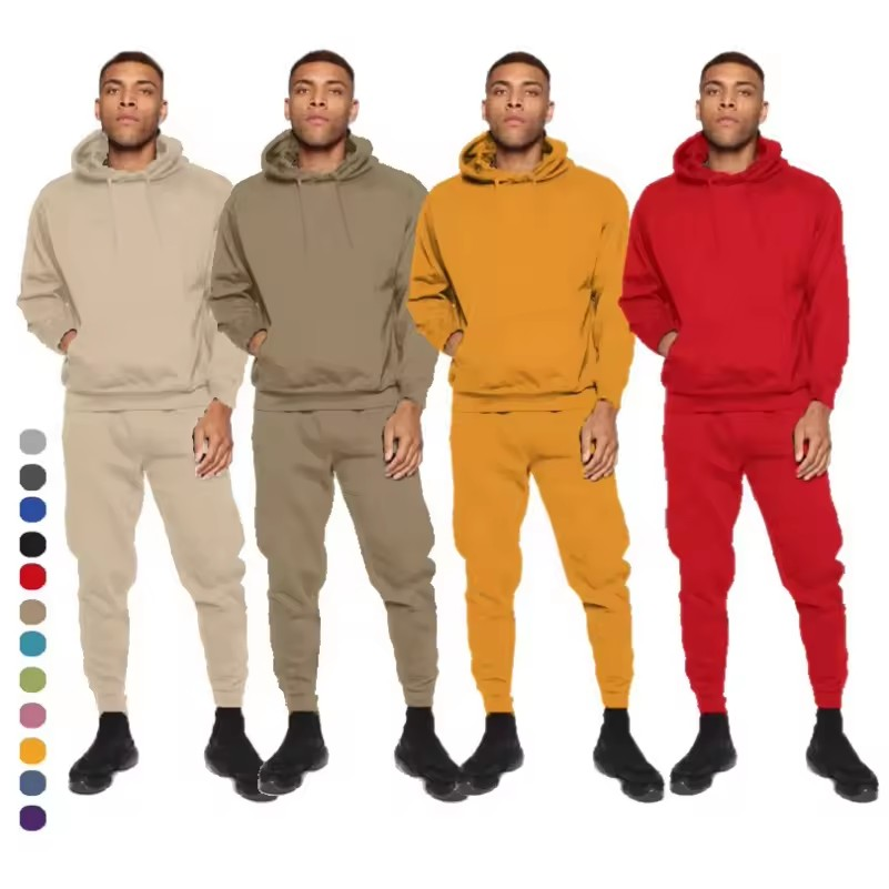 Custom Logo Women&Men's mens activewear jogger suit, men 2 piece set, mens jumpsuits