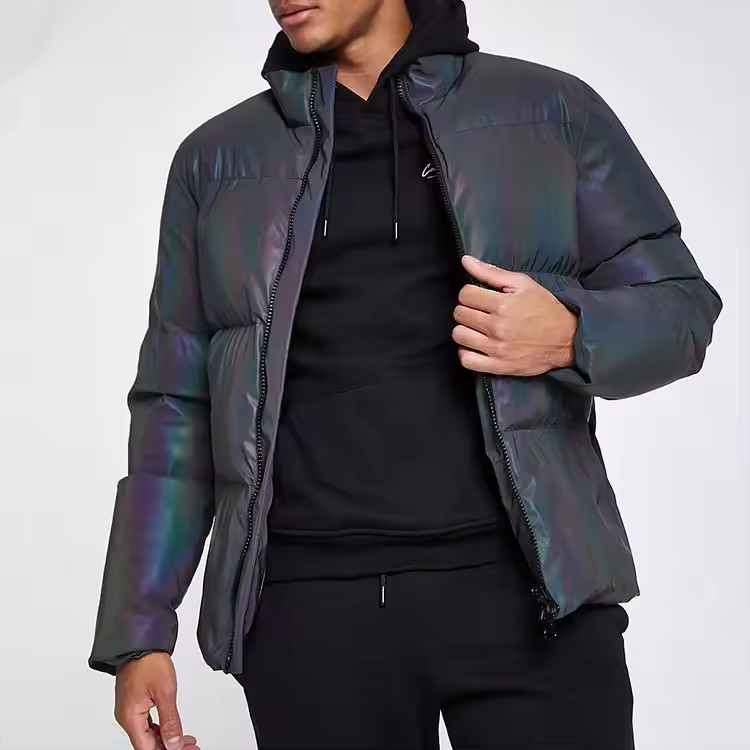 Stylish Fashion wholesale custom mens winter puffer jackets iridescent mens down jackets